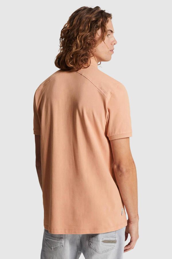 CAST IRON Heren Polo's & T-shirts Slim Fit Fine Pique Essential Perzik - Foto 7