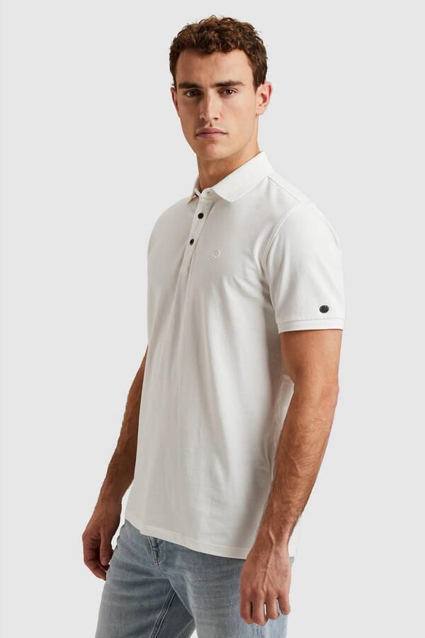 CAST IRON Heren Polo's & T-shirts Short Sleeve Polo Fine Pique Essential Wit - Foto 5