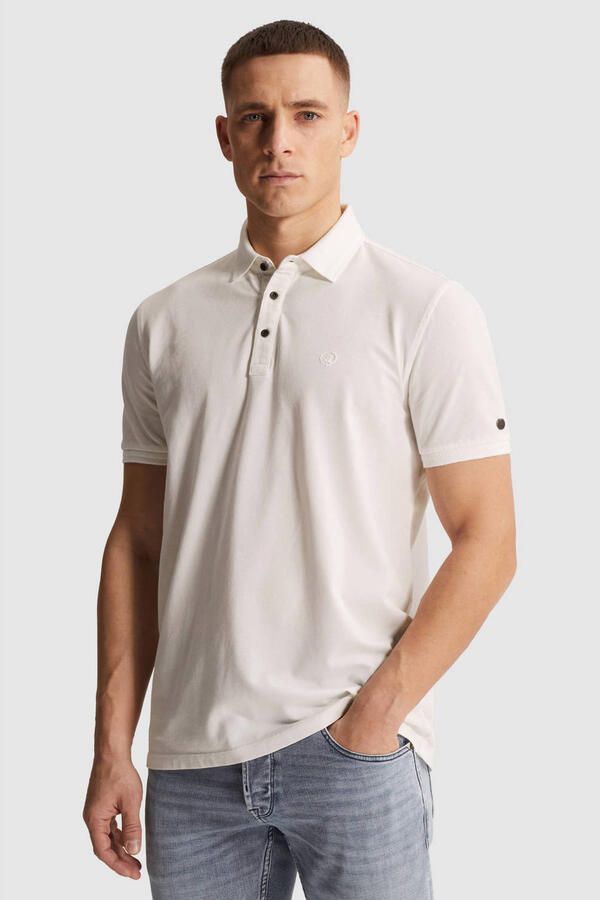 CAST IRON Heren Polo's & T-shirts Slim Fit Fine Pique Essential Wit - Foto 5