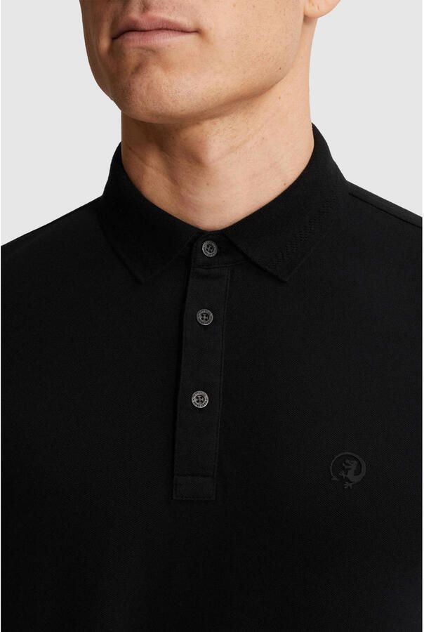 CAST IRON Heren Polo's & T-shirts Slim Fit Fine Pique Essential Zwart - Foto 7