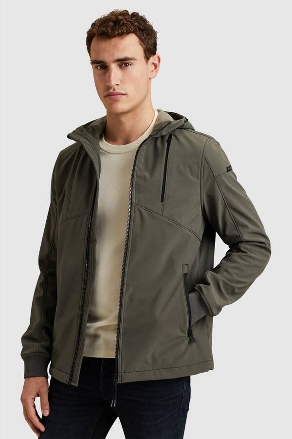 Cast Iron Superbolt Softshell Jas met Afneembare Capuchon Green Heren