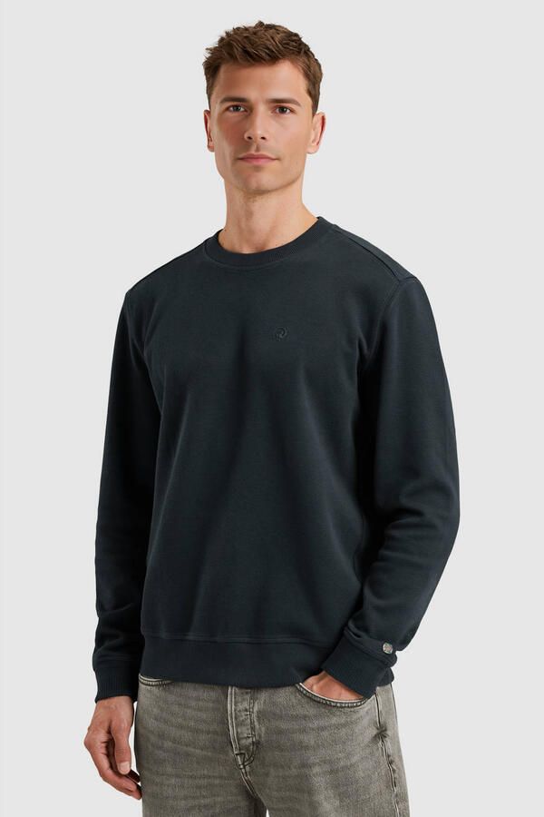 CAST IRON Heren Truien & Vesten Long Sleeve R-neck Regular Fit Twill Blauw - Foto 6