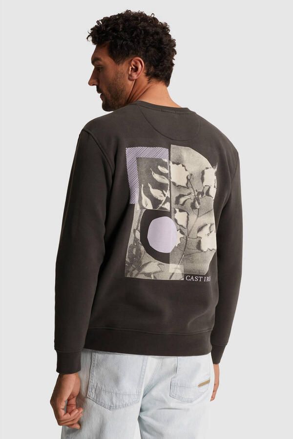 CAST IRON Heren Truien & Vesten Relaxed Fit Graphic Donkergrijs - Foto 7