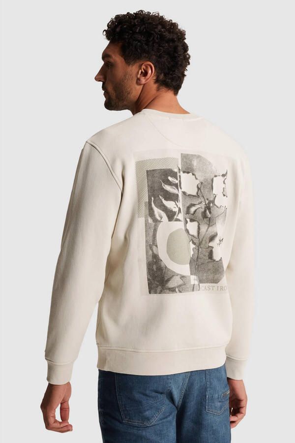 CAST IRON Heren Truien & Vesten Relaxed Fit Graphic Ecru - Foto 7