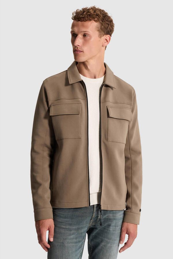 Cast Iron Blazer Overshirt Interlock Walnut