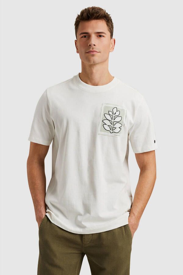 CAST IRON Heren Polo's & T-shirts Regular Fit Single Jersey Ca Wit - Foto 3