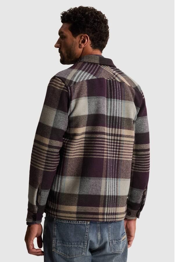 CAST IRON Heren Overshirts Long Sleeve Shirt Wool Blend Check Multi - Foto 3