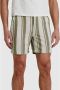 CAST IRON Heren Broeken Chino Shorts Linen Stripe Groen - Thumbnail 2