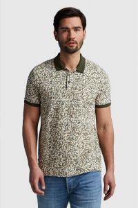Cast Iron regular fit polo met all over print kambaba