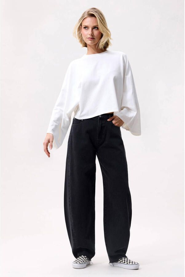 Catwalk Junkie barrel jeans zwart - Foto 2