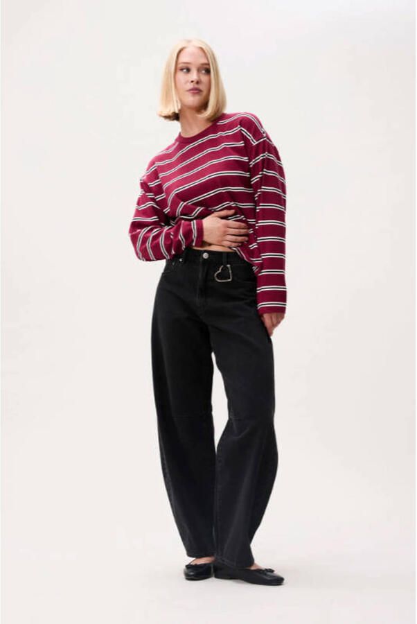 Catwalk Junkie barrel jeans zwart - Foto 3