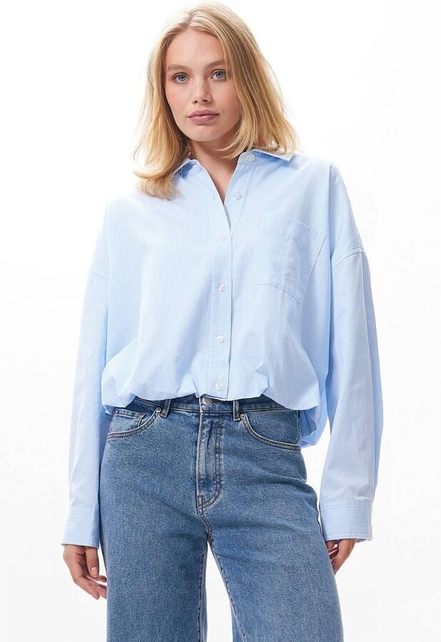 CATWALK JUNKIE Dames Blouses Tuck In Blouse Blauw - Foto 6