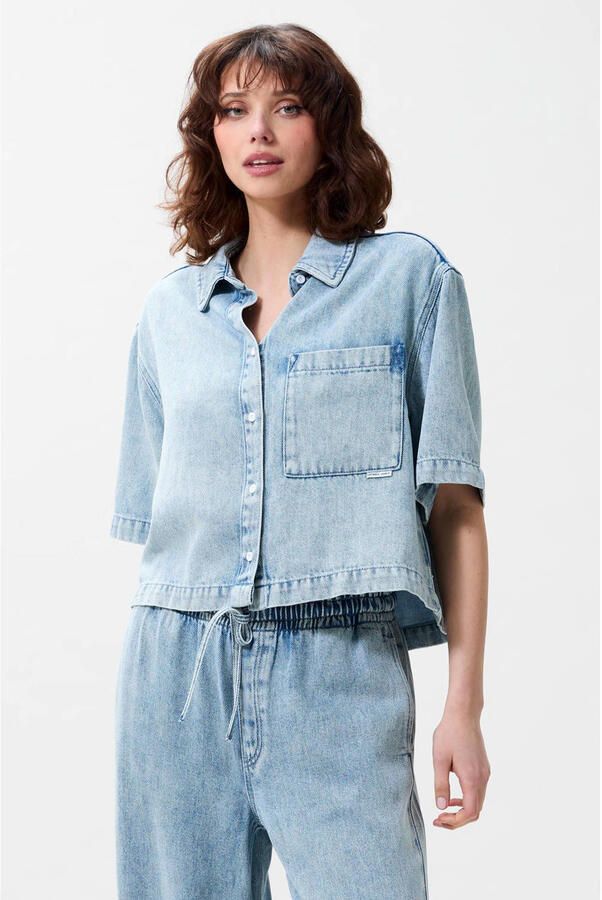 Catwalk Junkie blouse light blue denim