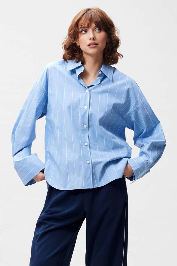 CATWALK JUNKIE Dames Blouses Double Placket Blouse Lichtblauw - Foto 5