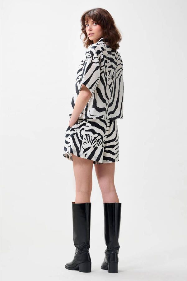 Catwalk Junkie blouse met zebraprint ecru - Foto 2