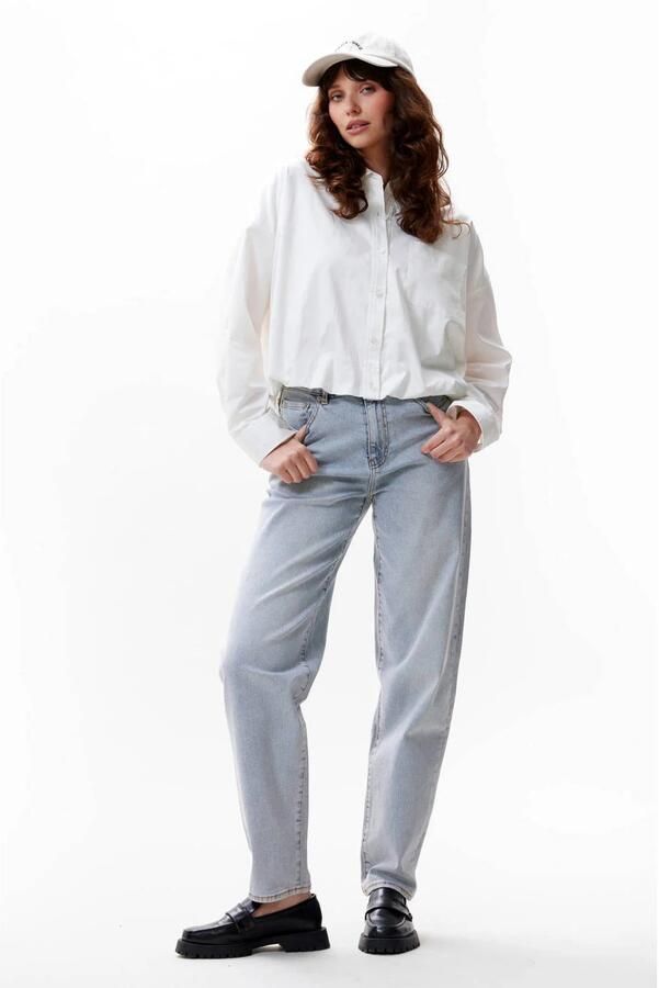 CATWALK JUNKIE Dames Blouses Cropped Button Up Blouse Wit - Foto 6