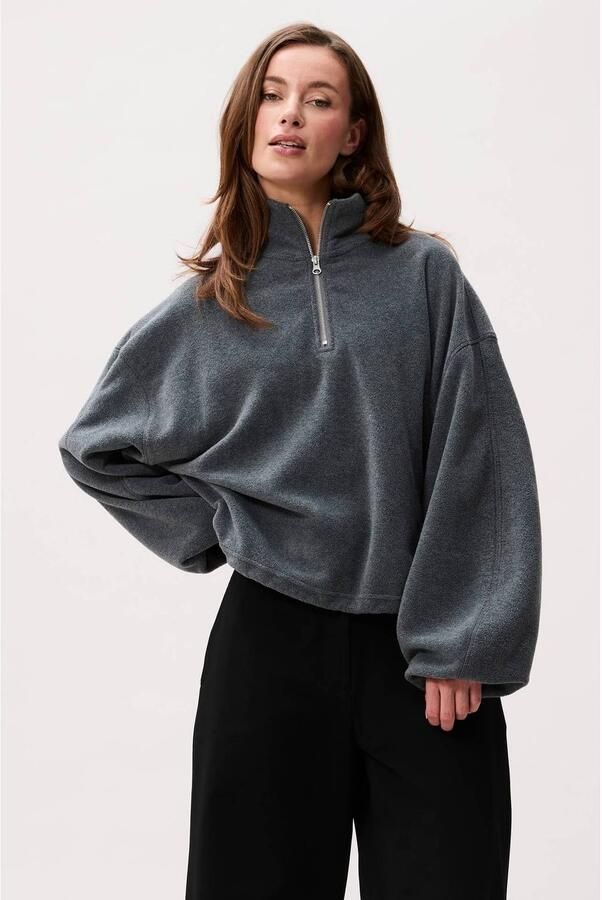 Catwalk Junkie cropped trui grijs