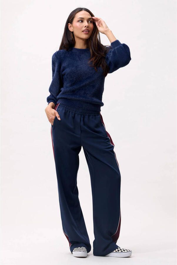 CATWALK JUNKIE Dames Truien & Vesten Fuzzy Puff Sleeve Knit Donkerblauw - Foto 6