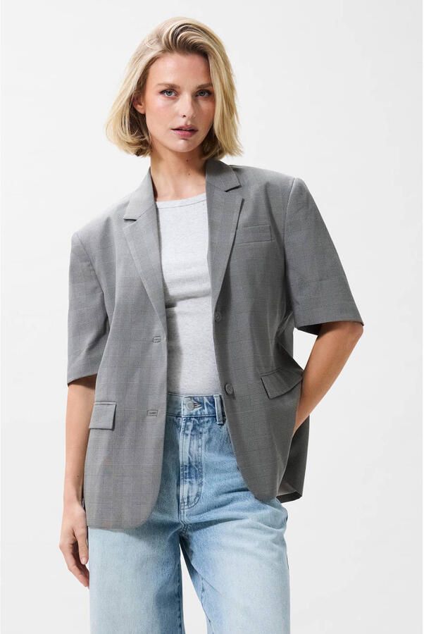 Catwalk Junkie geruit oversized blazer zwart