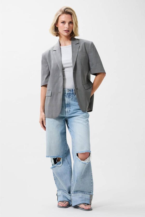 Catwalk Junkie geruit oversized blazer zwart - Foto 3