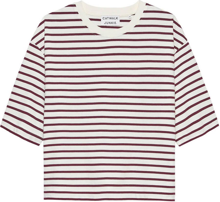 Catwalk Junkie gestreept T-shirt ecru - Foto 2