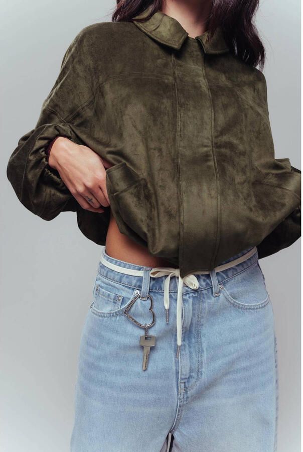 Catwalk Junkie high waist baggy jeans met ceintuur lichtblauw - Foto 2