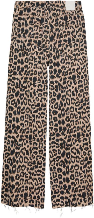 Catwalk Junkie high waist loose jeans met panterprint bruin zwart - Foto 3