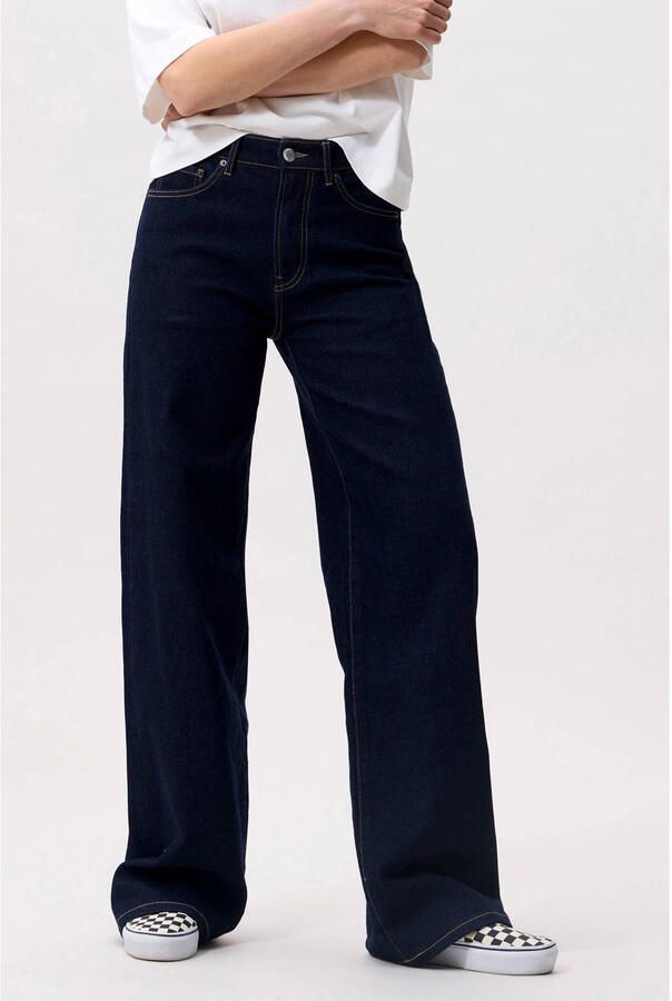 Catwalk Junkie high waist wide leg jeans dark blue denim - Foto 5