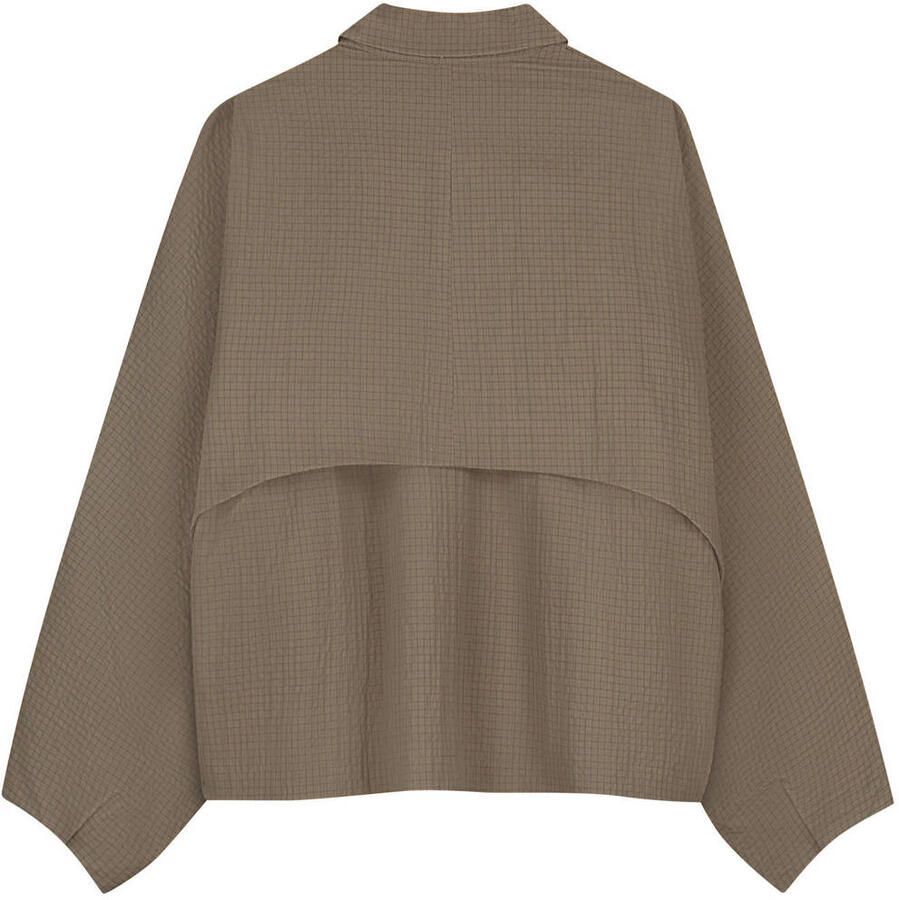 CATWALK JUNKIE Dames Jassen Check Cape Jacket Taupe - Foto 6