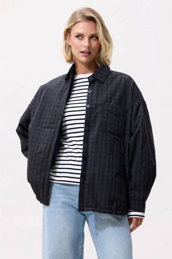 CATWALK JUNKIE Dames Blazers Light Padded Check Jacket Donkerblauw - Foto 6