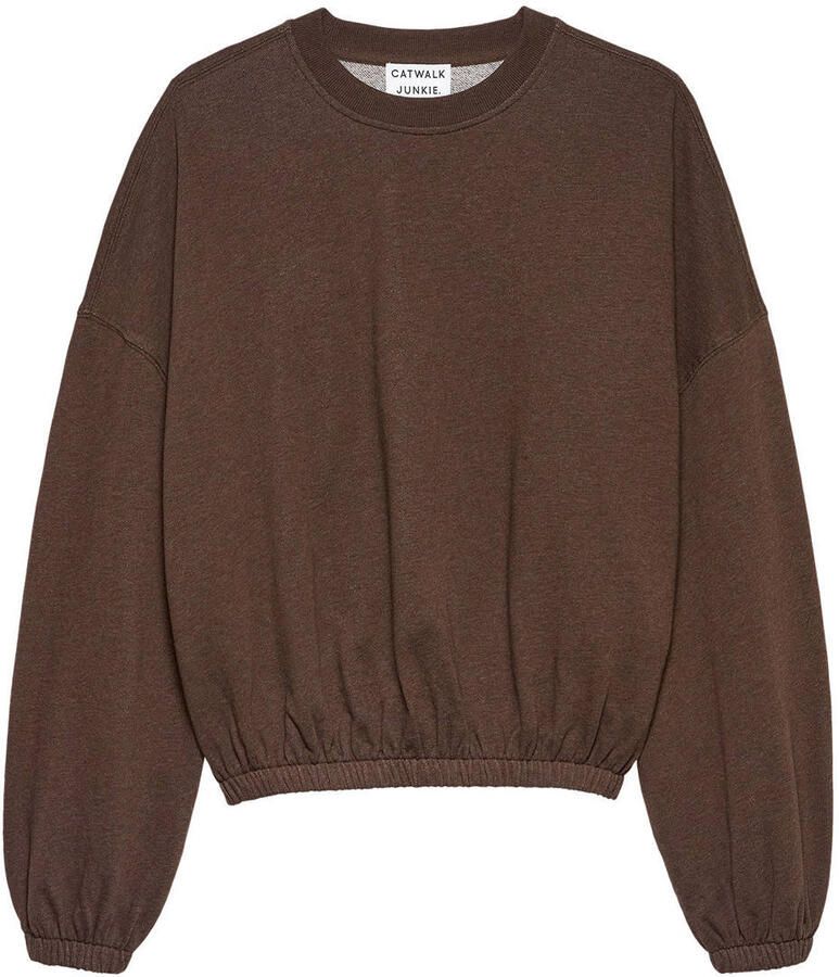 Catwalk Junkie katoenen oversized sweater met backprint bruin - Foto 2