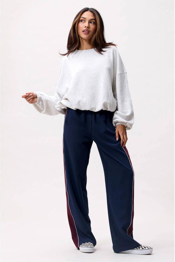 Catwalk Junkie katoenen oversized sweater met backprint grijs