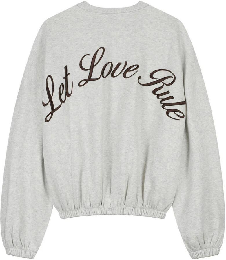 Catwalk Junkie katoenen pullover met tekst grijs - Foto 2