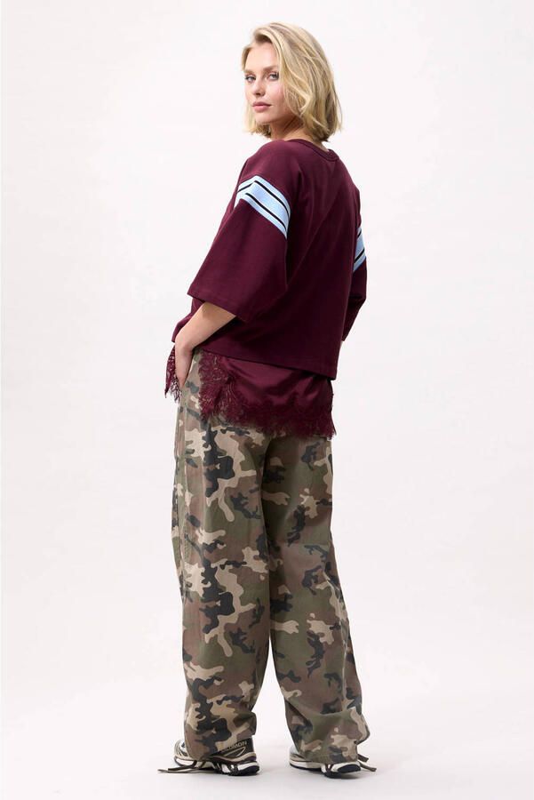 CATWALK JUNKIE Dames Tops & T-shirts Sporty Graphic Short Sleeve Sweater Bordeaux - Foto 7