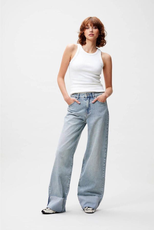CATWALK JUNKIE Dames Jeans Loose Fit Jeans With Fold Lichtblauw - Foto 5