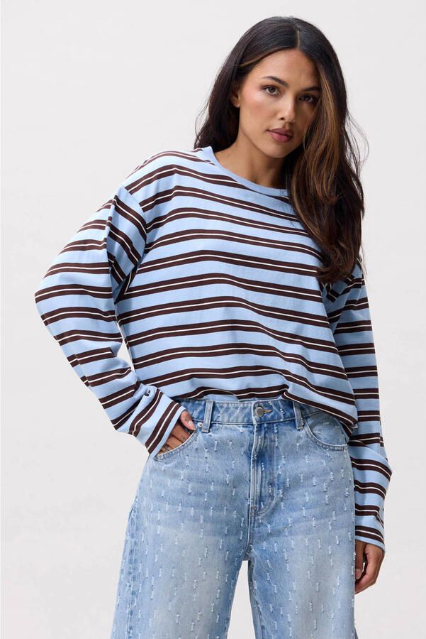 CATWALK JUNKIE Dames Tops & T-shirts Striped Long Sleeve Lichtblauw - Foto 5