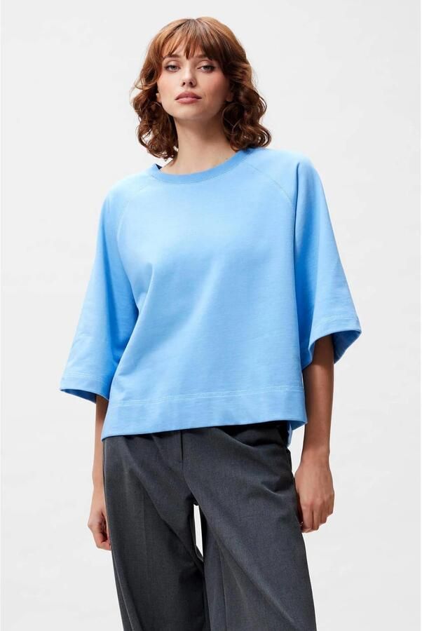 CATWALK JUNKIE Dames Truien & Vesten Short Sleeve Sweater Lichtblauw - Foto 5