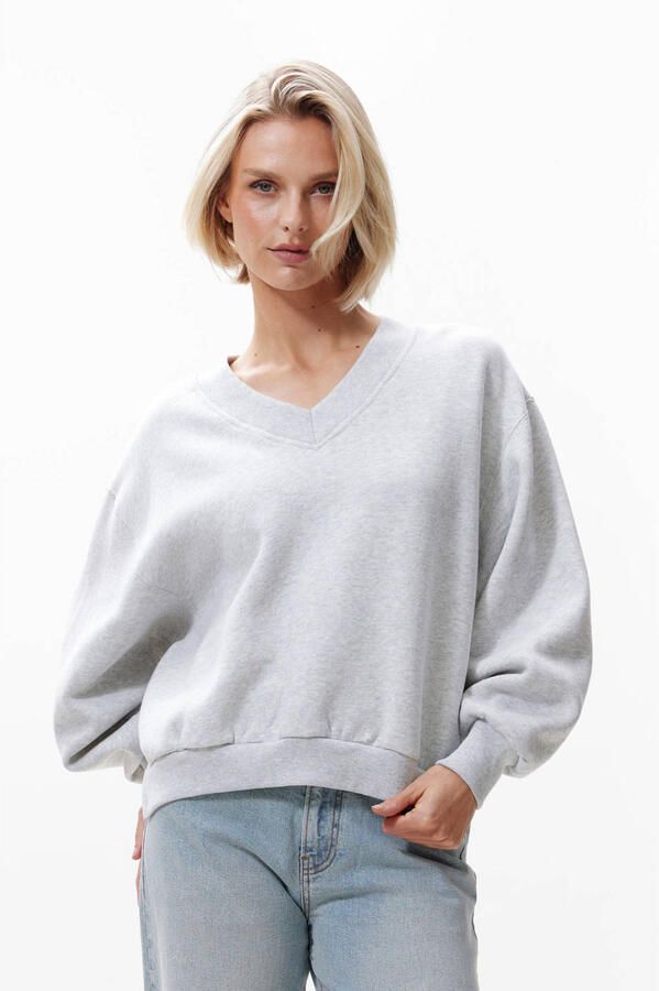 CATWALK JUNKIE Dames Truien & Vesten Sweater With Vneck Lichtgrijs - Foto 6
