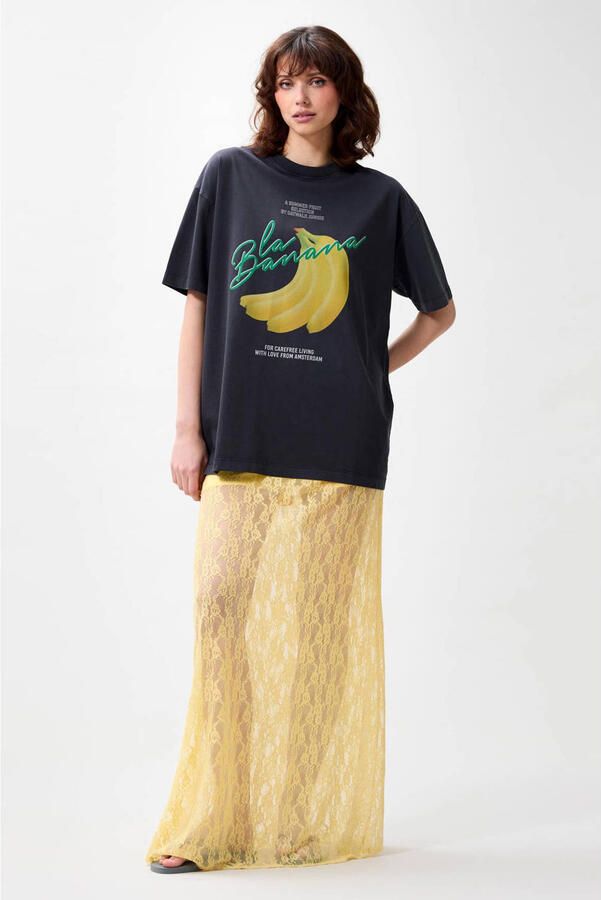 Catwalk Junkie T-shirt antraciet geel - Foto 3