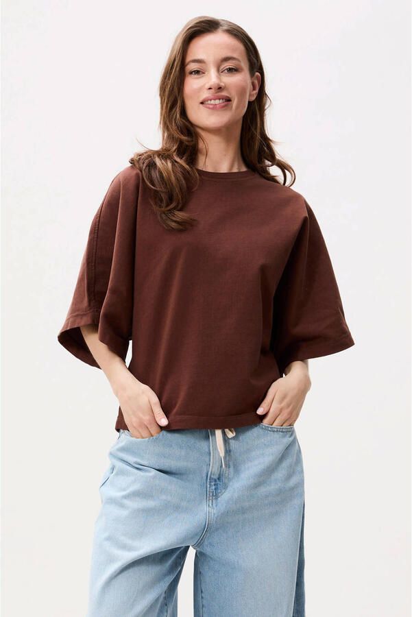 CATWALK JUNKIE Dames Tops & T-shirts Batsleeve Tshirt Bruin - Foto 5