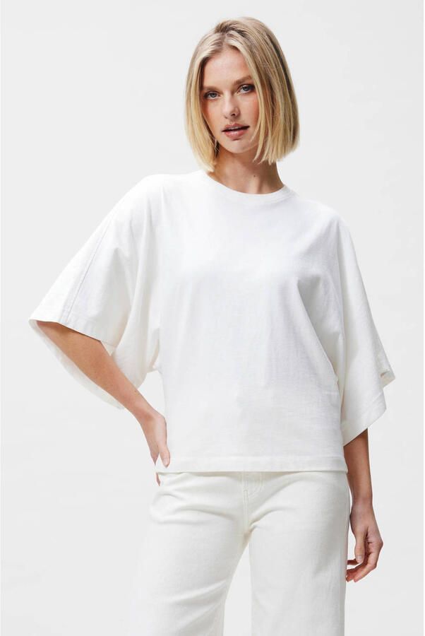 CATWALK JUNKIE Dames Tops & T-shirts Batsleeve Tshirt Wit - Foto 5