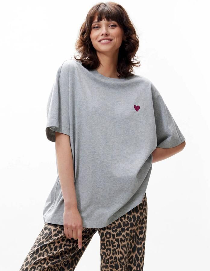 CATWALK JUNKIE Dames Tops & T-shirts Oversized Graphic Tshirt Grijs - Foto 7