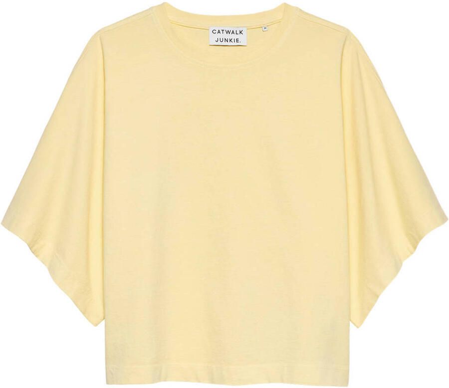 Catwalk Junkie T-shirt lichtgeel
