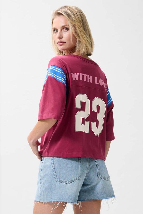 Catwalk Junkie T-shirt met backprint rood - Foto 3