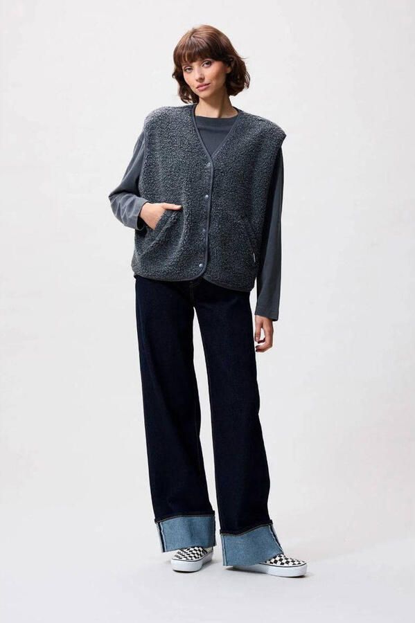 CATWALK JUNKIE Dames Jassen Teddy Bodywarmer Donkergrijs - Foto 6