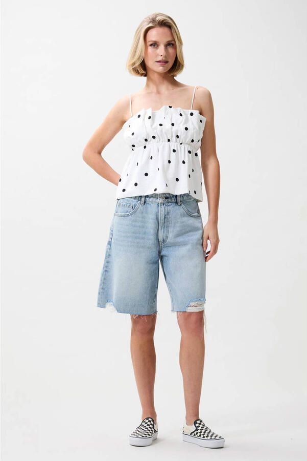 CATWALK JUNKIE Dames Blouses Dotted Spaghetti Top Wit - Foto 6