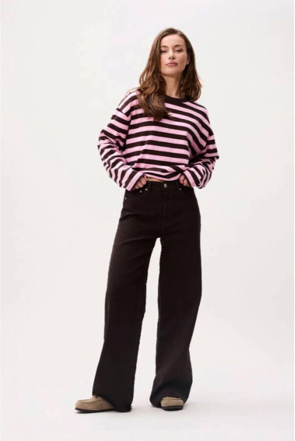Catwalk Junkie wide leg jeans donkerbruin