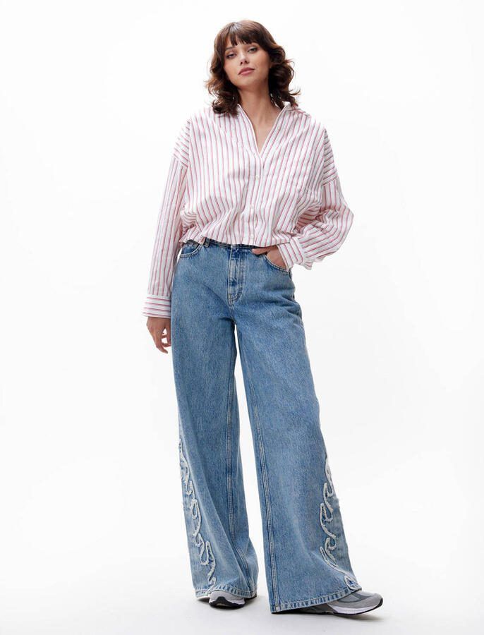 Catwalk Junkie wide leg jeans light blue denim