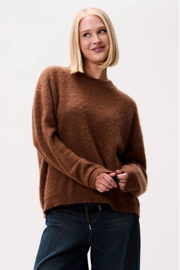 Catwalk Junkie wollen gebreide trui camel