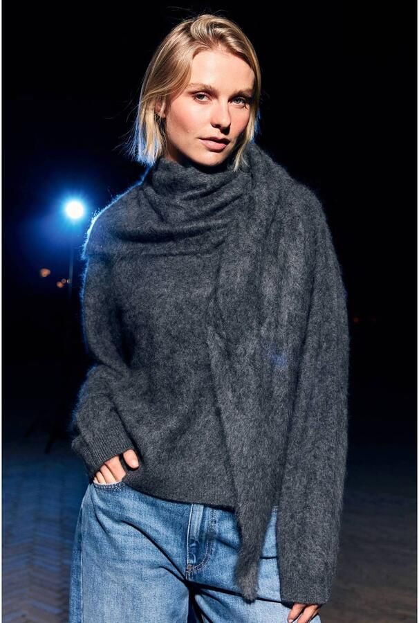 Catwalk Junkie wollen gebreide trui grijs - Foto 2